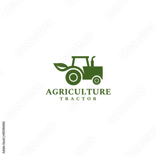 Agriculture Tractor Logo Design Template