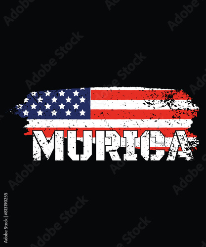 'Murica Vintage American Flag T-Shirt, Shirt Print Template, Army Shirt, 4th of July shirt, Veteran Shirt, USA Army Memorial Day, Remembering The Heroes	
 photo