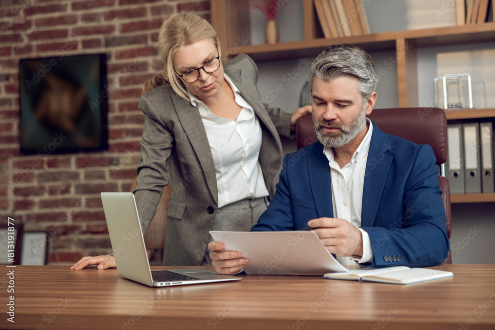Man and woman professional psychologists teamworking in mental health consultations Man and woman professional psychologists teamworking in mental health consultations