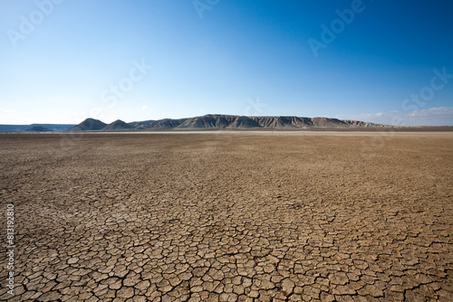 Mangystau desertic landscape  Kazakhstan desolate panorama
