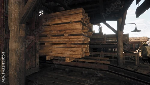 Wallpaper Mural Remains of an old sawmill on the small dam Torontodigital.ca