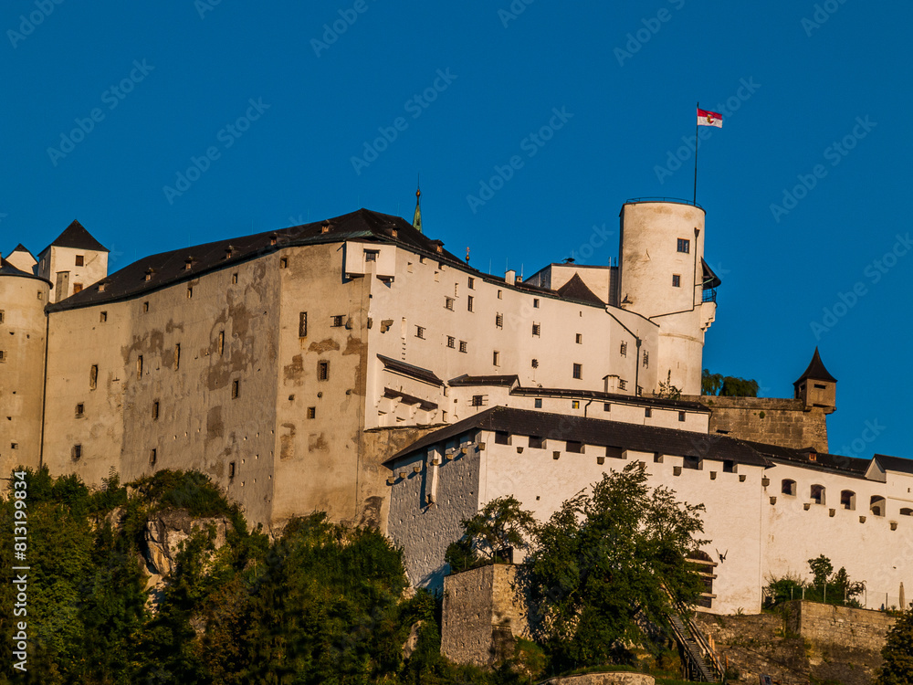 Fototapeta premium Salzburg, Austria- Aug.31.2011: The Hohensalzburg Castle in Austria