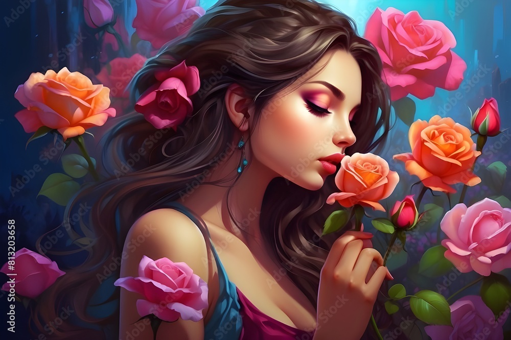 Enchanted Aroma: Beautiful Girl Immersed in Intense Fantasy, AI-generated images of charming and amazing girl. Gorgeous Girl Embraces Intense Floral Fantasy Enchanted Aroma: Beautiful Girl Immersed in Intense Fantasy, AI-generated images of charming and amazing girl. Gorgeous Girl Embraces Intense Floral Fantasy