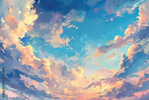 Sky clouds background - generative ai