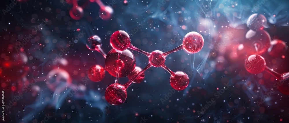 Background of atoms and molecules, using a cool and scientific palette to create a visually engaging and educational environment Background of atoms and molecules, using a cool and scientific palette to create a visually engaging and educational environment