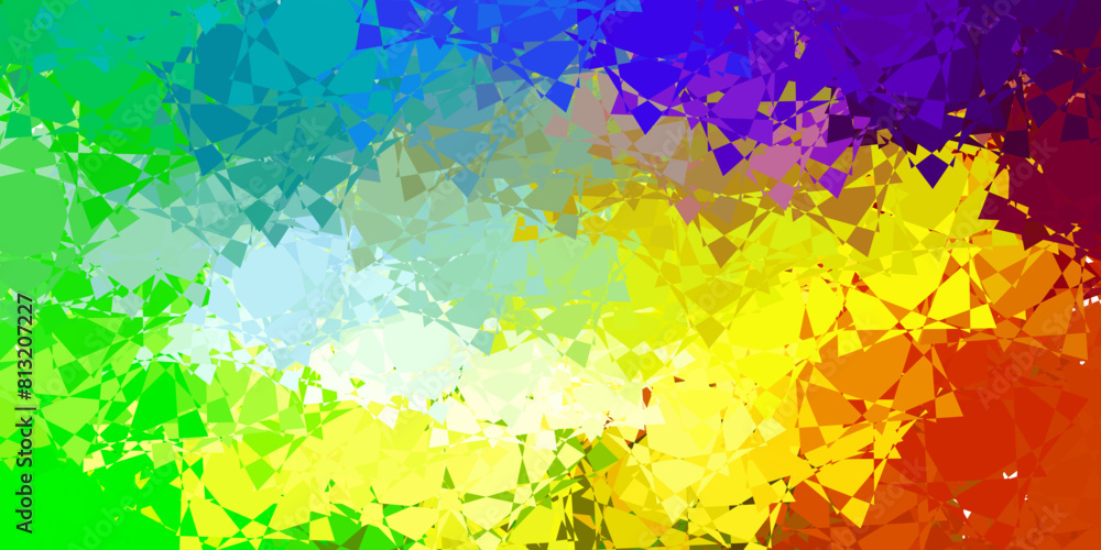 Fototapeta premium Light Multicolor vector background with triangles.