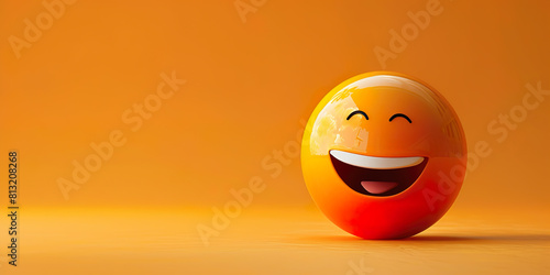 Representation of the happiness emoji photo