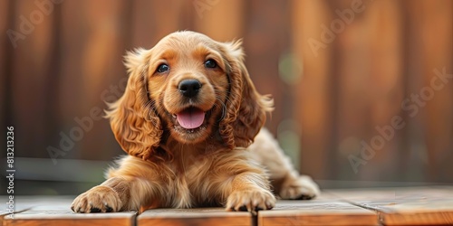 Obraz na płótnie happy cocker spaniel puppy