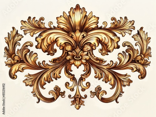 baroque filigree designs in browns and golds