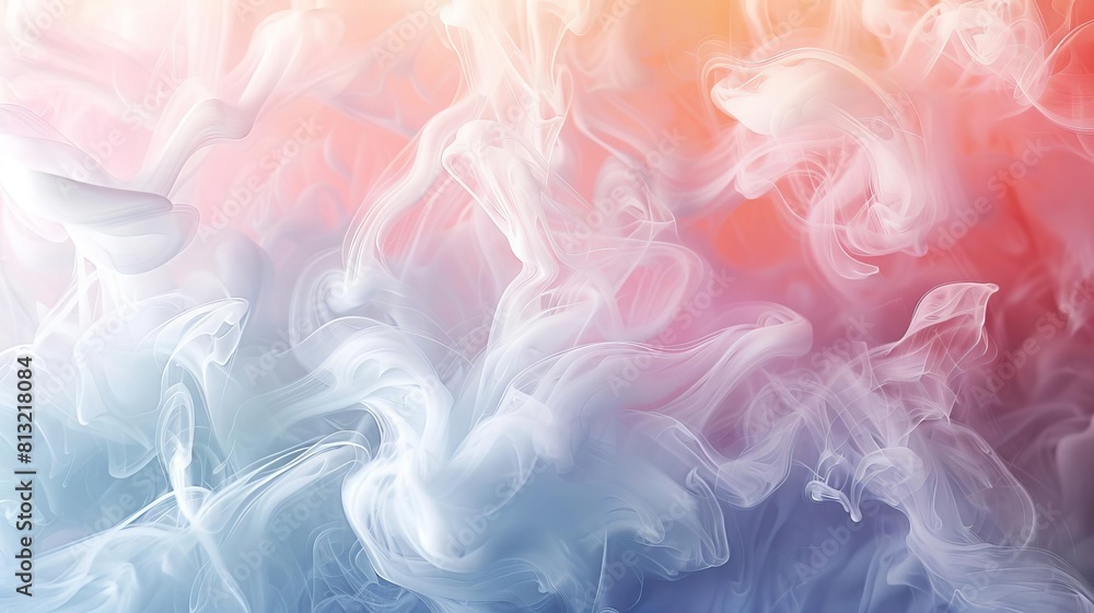 Obraz premium elegant pastel ink smoke flowing on wet textured paper abstract background