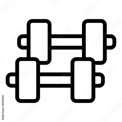 Dumbbells gym sport icon