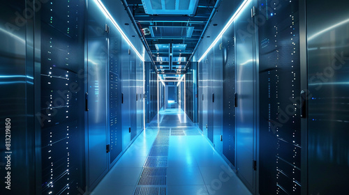 Ultra-secure data center with facial recognition and retina scanners at every access point to server rooms.