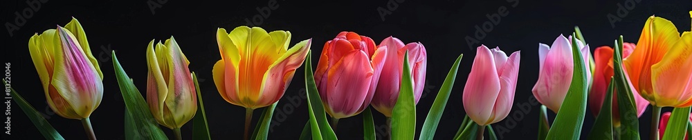 colorful tulips