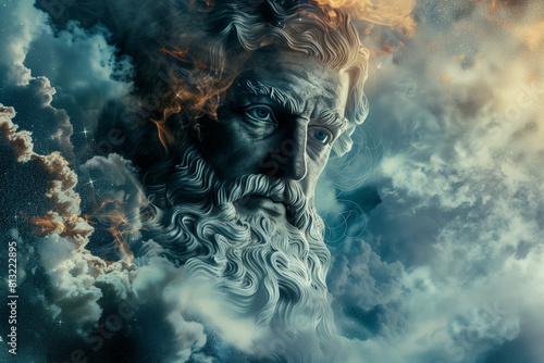 In this realistic portrayal, Zeus symbolizes the forces of nature that ancient civilizations once revered and feared, offering a glimpse into humanity's profound connection with th © HASAN