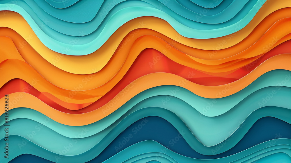 paper cut style wave abstract paper cut style wave abstract