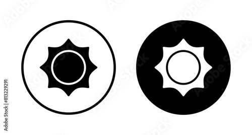 Sun icon vector isolated on white background. Sun vector icon