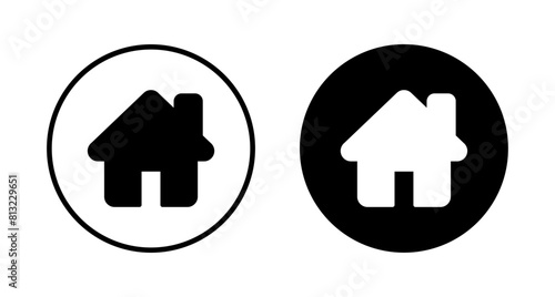 Home icon vector isolated on white background. House vector icon. Address