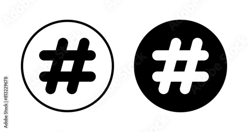 Hashtag icon vector isolated on white background. hashtag vector icon