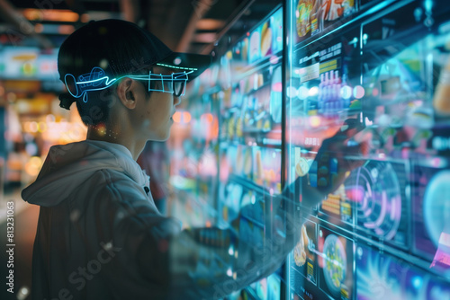The holographic depiction captures the essence of consumer-centric innovation, highlighting the potential of AI to not only understand but anticipate individual needs and desires a