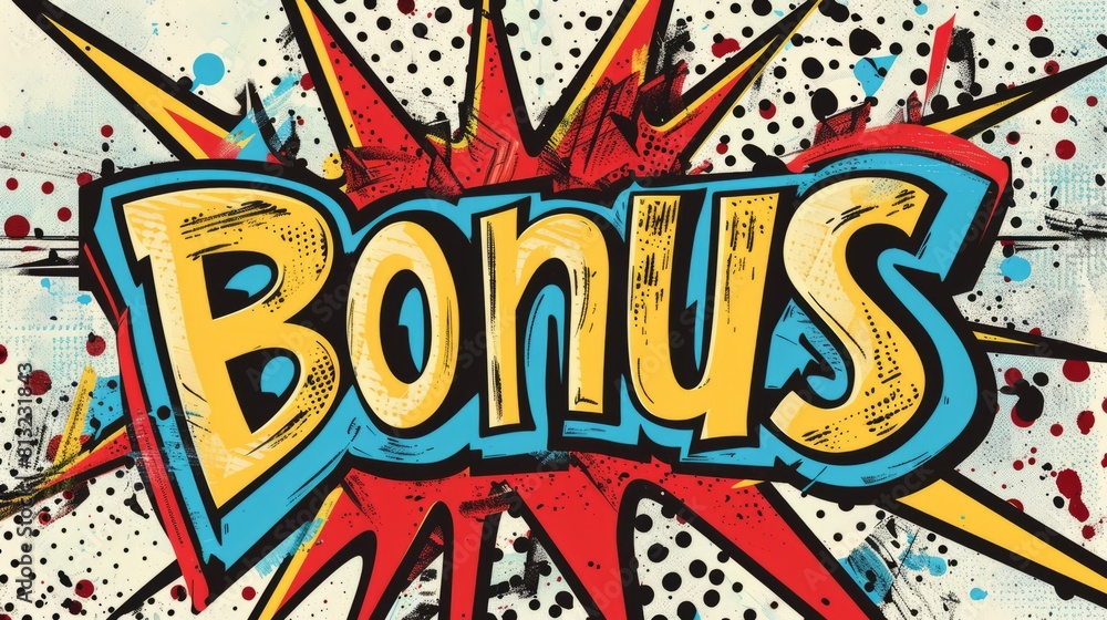 The word Bonus created in Pop Art. The word Bonus created in Pop Art.