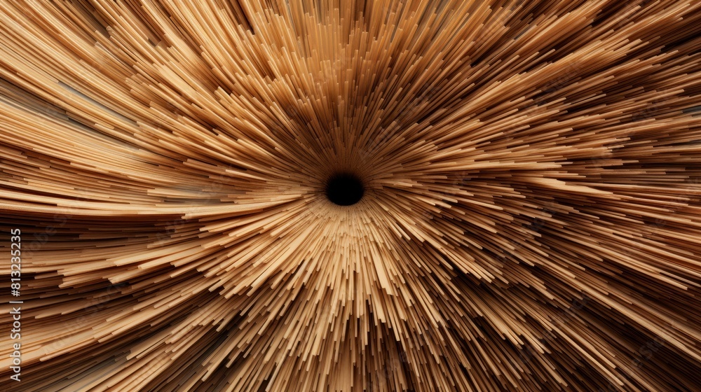 Obraz premium A detailed close-up showcases the texture of space fiber cardboard forming a vortex pattern
