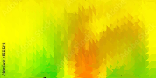 Dark green  yellow vector poly triangle texture.