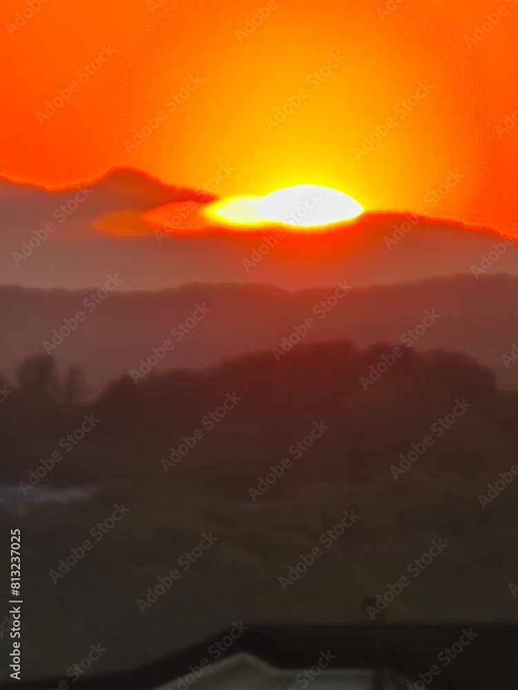 Fototapeta premium sunset in the mountains