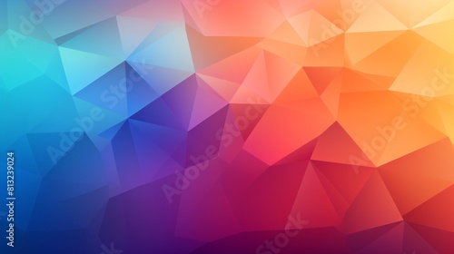 Colorful low poly style imitationbackground with an array of triangles in vivid hues, creating a dynamic and geometric visual composition