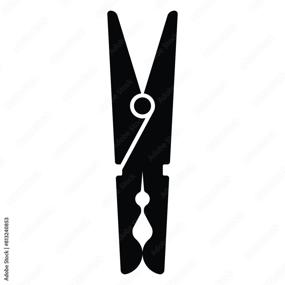 Clothes peg vector icon. Black silhouette. Stick clothes pin icon. Simple illustration of stick clothes pin icon for web design. Clothes peg vector icon. Black silhouette. Stick clothes pin icon. Simple illustration of stick clothes pin icon for web design.