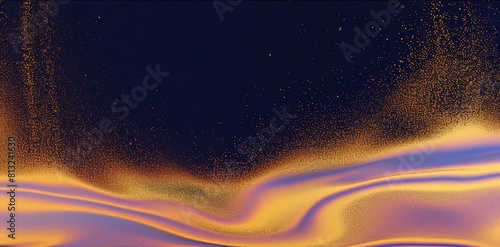 Stunning abstract image featuring golden wavy lines on a dark, starry background, creating a sense of cosmic wonder and mystery.
