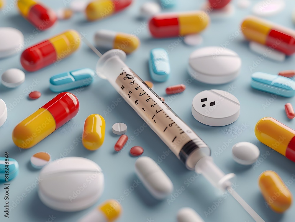 Medicinal Capsules and Tablets Depicting Insulin s Impact on Mood Regulation and Emotional Stability Medicinal Capsules and Tablets Depicting Insulin s Impact on Mood Regulation and Emotional Stability