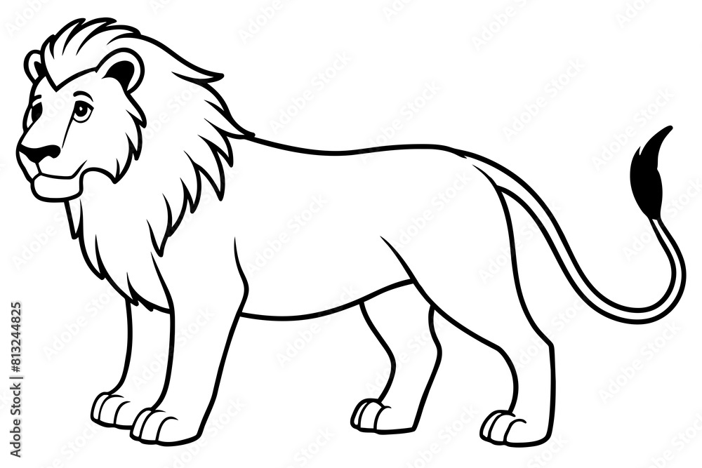 lion line art silhouette illustration lion line art silhouette illustration