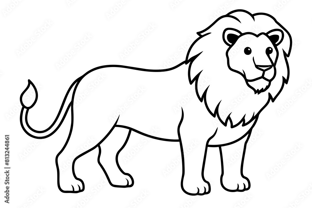 lion line art silhouette illustration lion line art silhouette illustration