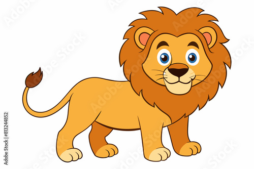 lion cartoon vector illustration