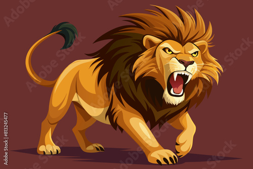 lion line art silhouette vector illustration