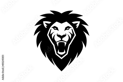 lion face cartoon vector illustration