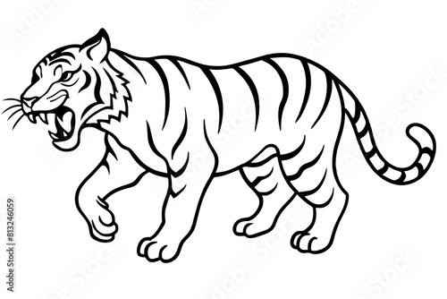 tiger cartoon vector illustration