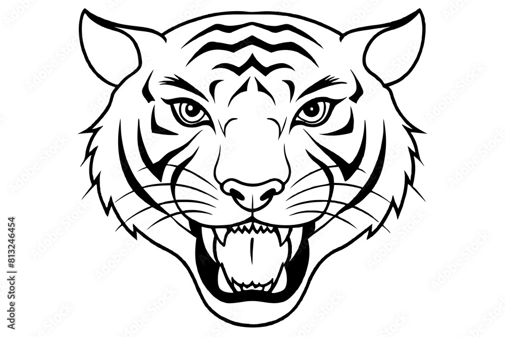 tiger face cartoon vector illustration tiger face cartoon vector illustration