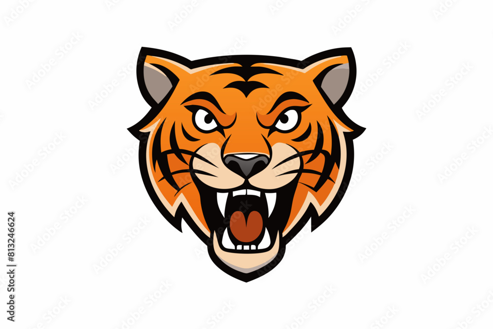 tiger face cartoon vector illustration tiger face cartoon vector illustration