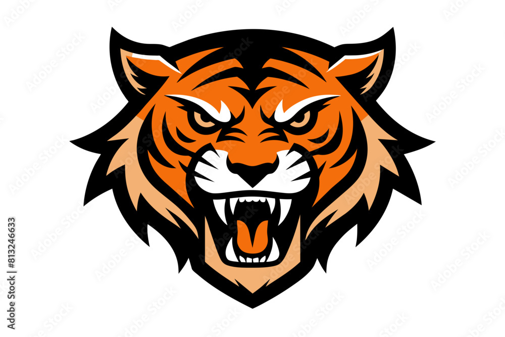 tiger face cartoon vector illustration tiger face cartoon vector illustration