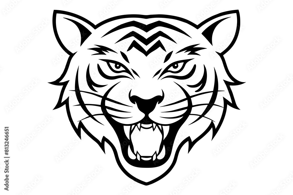 tiger face cartoon vector illustration tiger face cartoon vector illustration
