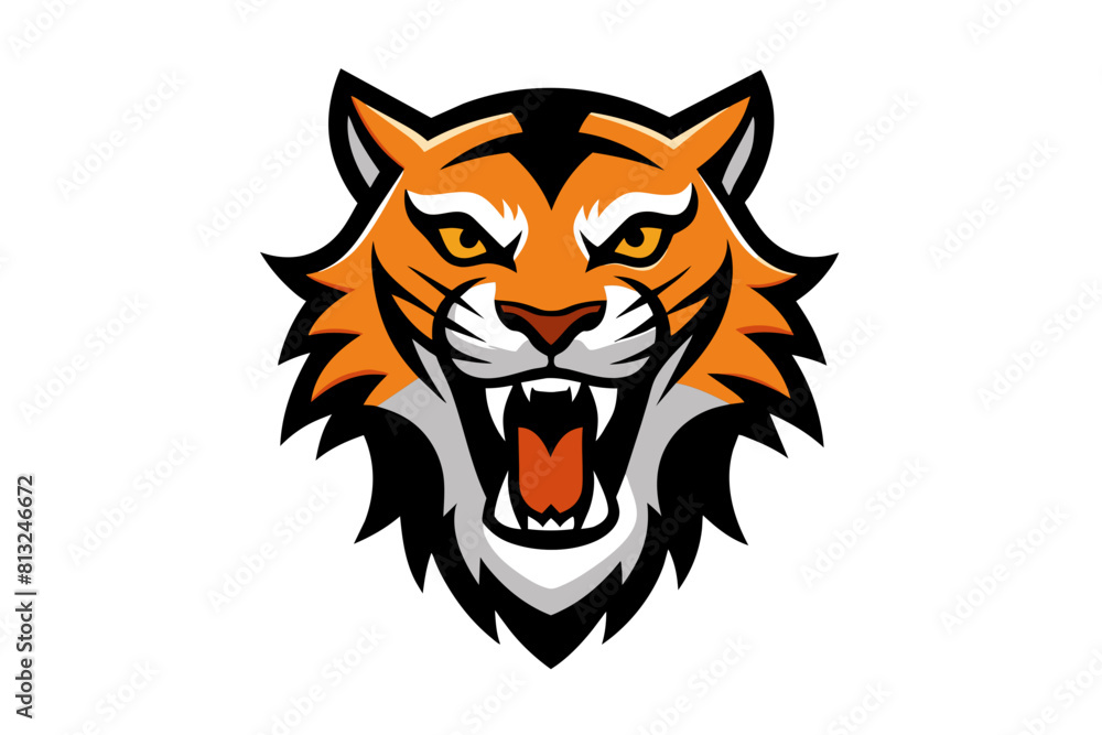 tiger face cartoon vector illustration tiger face cartoon vector illustration