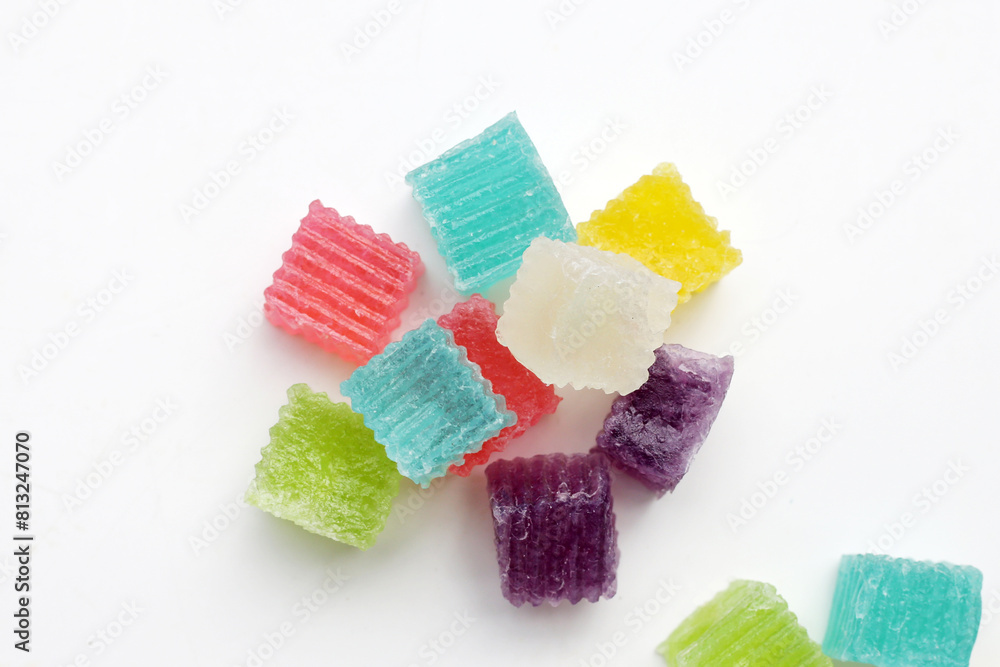 Colorful crispy jelly. Thai sweet dessert Colorful crispy jelly. Thai sweet dessert