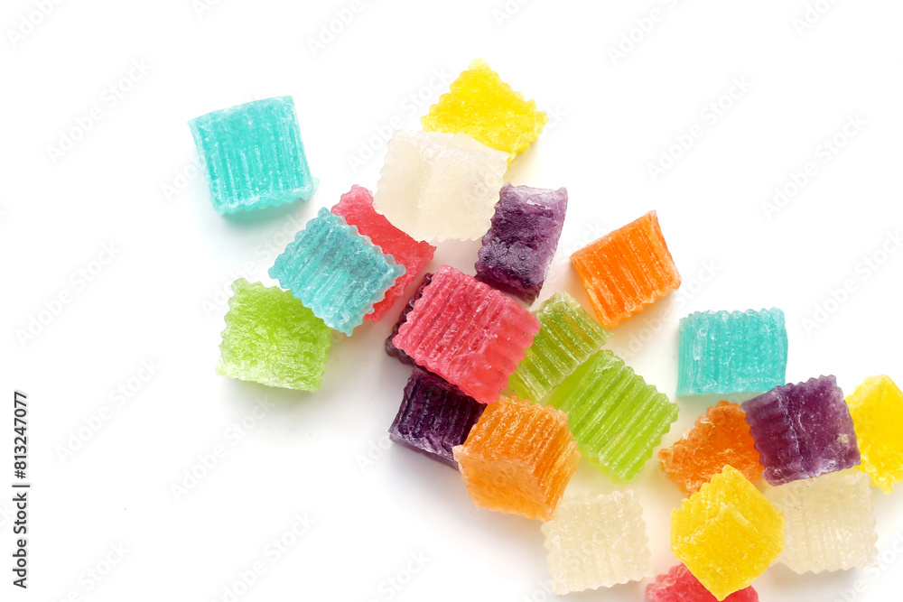 Colorful crispy jelly. Thai sweet dessert Colorful crispy jelly. Thai sweet dessert