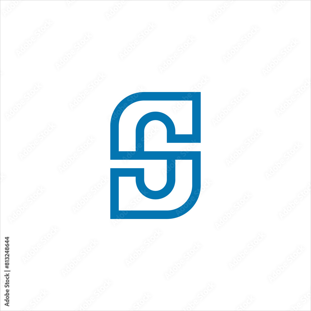 Unique modern style S letter capsule pill initials logo Unique modern style S letter capsule pill initials logo