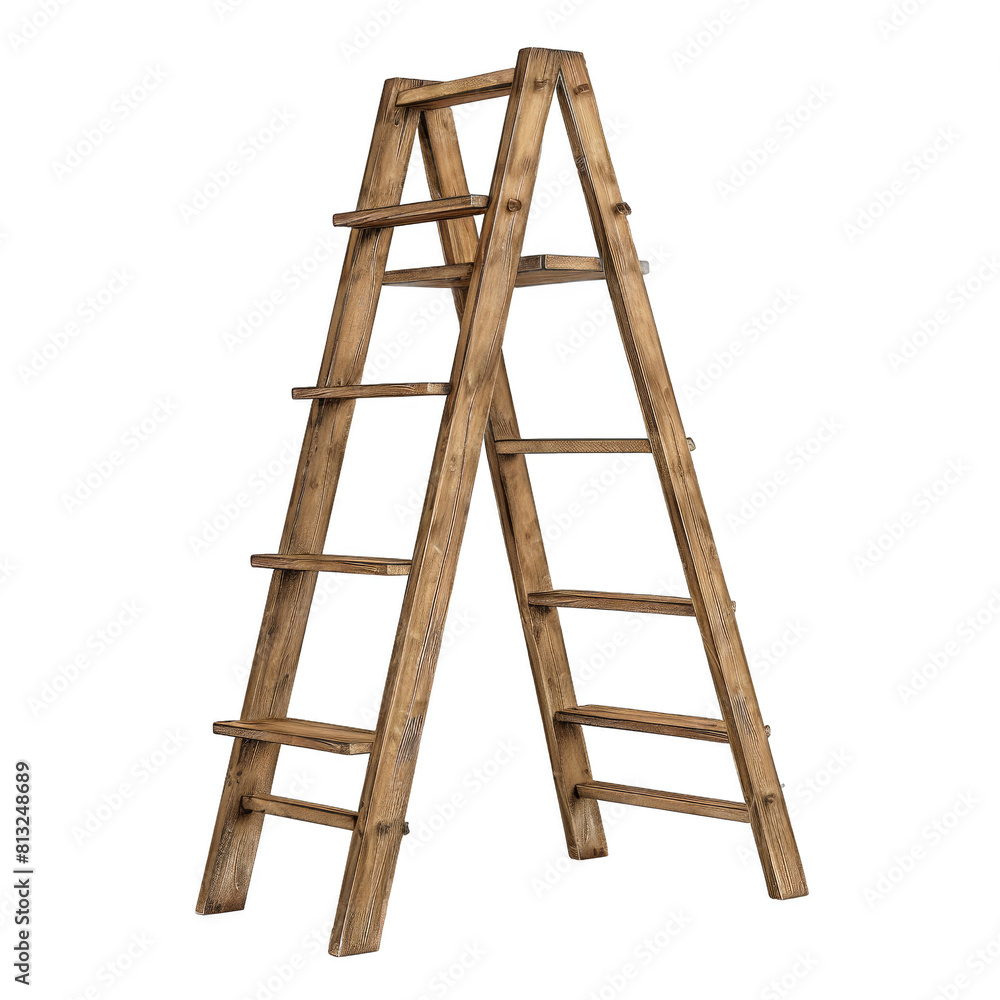 Isolated transparent background with a reliable ladder. Symbol of progress and reaching new heights concept. Isolated transparent background with a reliable ladder. Symbol of progress and reaching new heights concept.