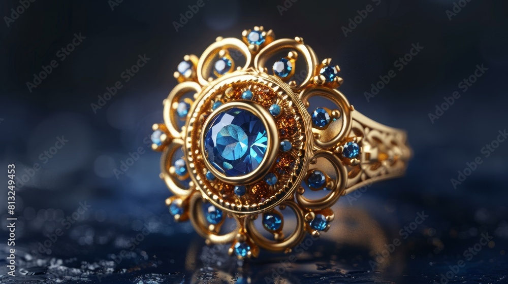Delicate jewelry with stunning, intricate depth, Ai Generated Delicate jewelry with stunning, intricate depth, Ai Generated