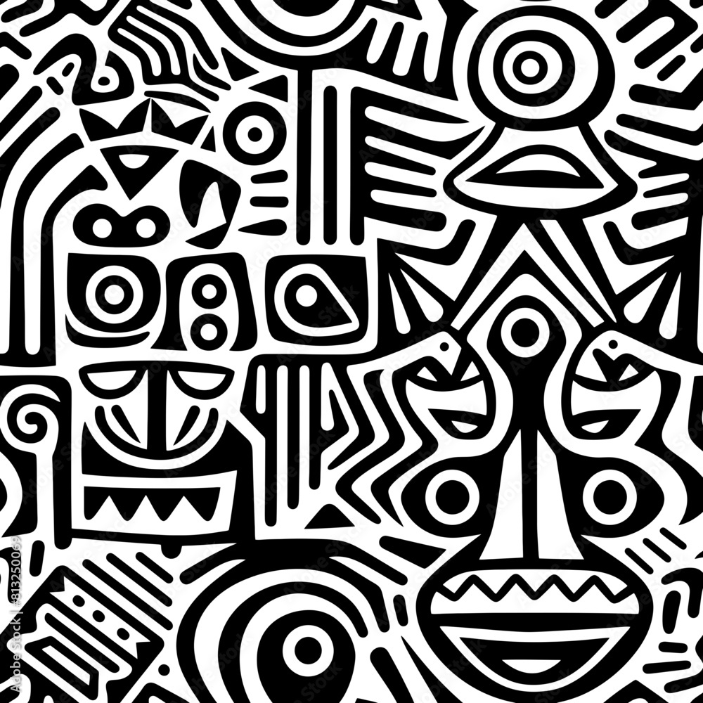 Abstract brazilian indigenous pattern seamless Abstract brazilian indigenous pattern seamless