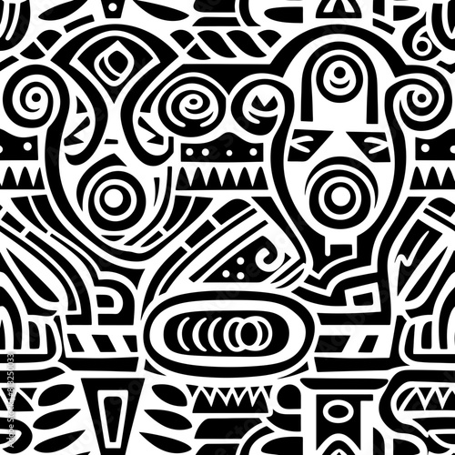 Abstract brazilian indigenous pattern seamless 