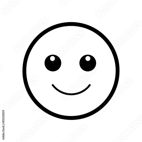 a black and white picture of a smiley face with eyes and a smile